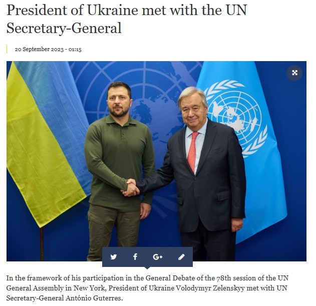 Fact Check Did Zelenskyy refuse to shake hands with UN Secretary